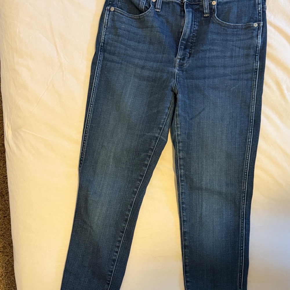 Madewell 10” High Rise Skinny Jeans Women 29 Dark Wash Stretch Denim